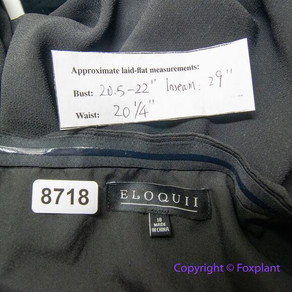 New! Eloquii tie waist strapless ruched front overlay jumpsuit, size 18 - Picture 12 of 12